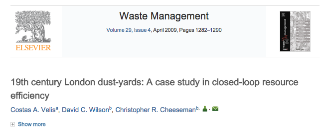 19th Century London dust-yards: A case study in closed-loop resource efficiency